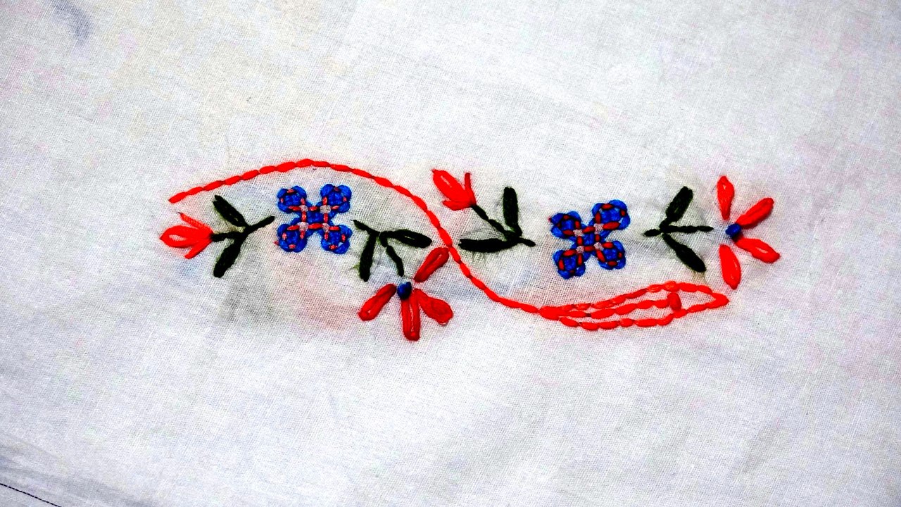 Hand Embroidery: Hand Stitch: Design of Gujrati Stitch