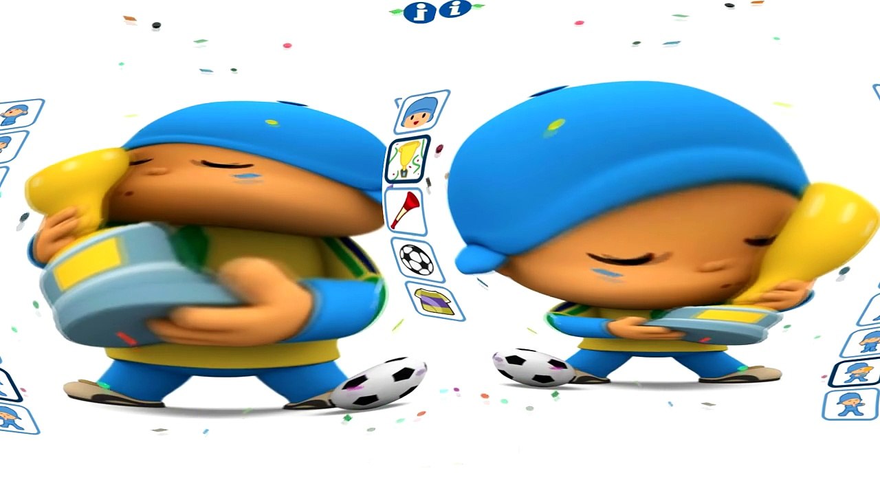 Цвета сборник Футбол Веселая Говоря Мы мультик покойо цветной футбол pocoyo reion