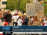 Francia: protestan en París por la visita de Donald Trump