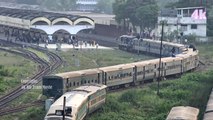 Dewangonj Commuter Entering Kamlapur Railway Station in 4K