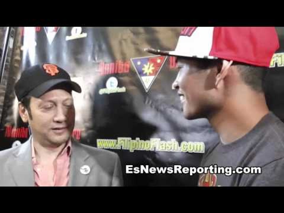 Rob Schneider meets Nonito Donaire eve of Toshiaki Nishioka