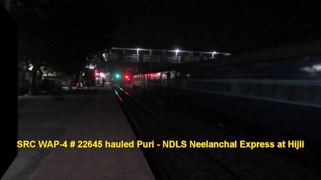 SRC WAP-4 Neelanchal Express rocks Hijli before Kharagpur
