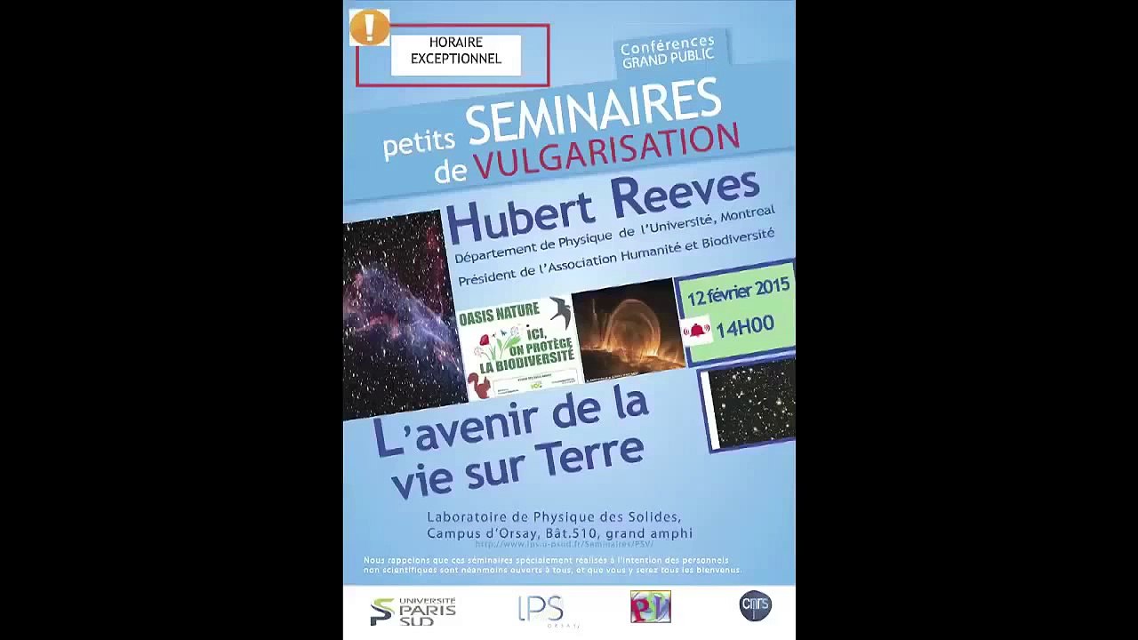L’avenir de la vie sur Terre (HUBERT REEVES)