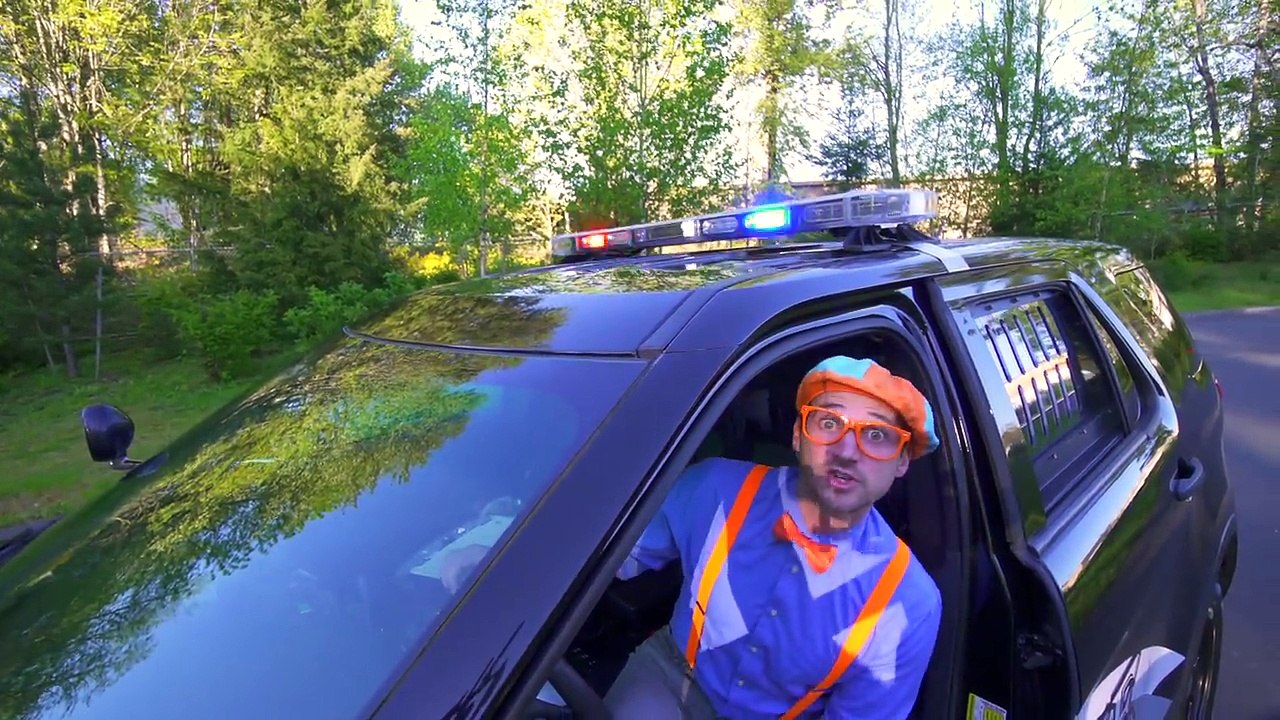 Blippi Police Car Tour | Songs for Kids of the Police Car Song
