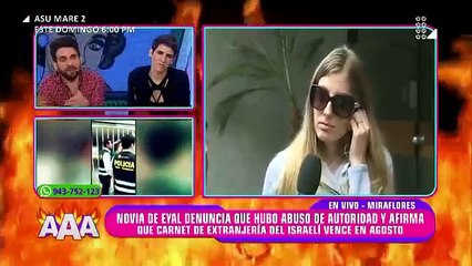 Nair Bravo Novia de Eyal Berkover hace fuerte acusación contra ATV y Migraciones