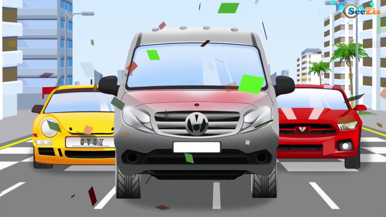 Cars for kids - The Red Racing Car - Car Videos CV - Power Wheels PW