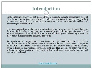 Sasta BPO | Data Entry Outsourcing Company, India