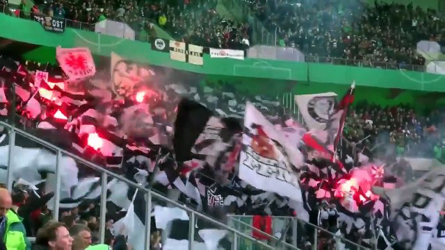 Ultras Eintracht Frankfurt in Mönchengladbach 25/04/2017
