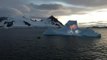 Artista brasileiro faz projeção de luz sobre icebergs na Antártida