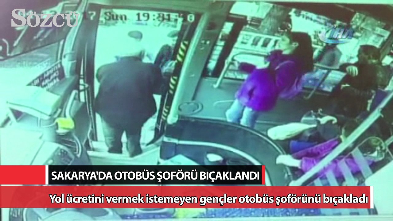 Yol ücreti vermeyip bir de otobüs şoförünü bıçakladılar