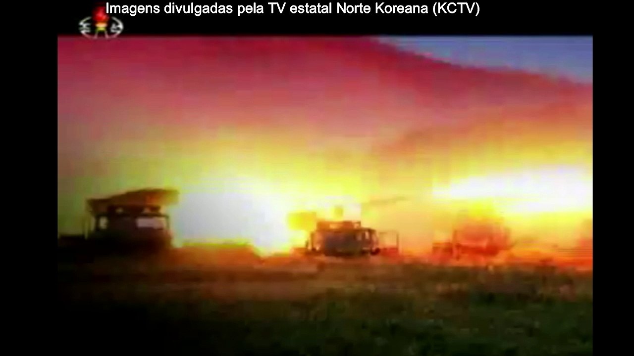 Imagens mostram exercício de artilharia de grandes proporções na Coreia do Norte