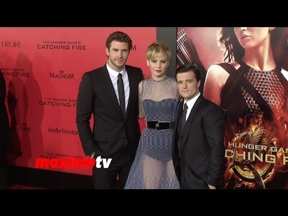 Jennifer Lawrence, Liam Hemsworth, Josh Hutcherson "The Hunger Games: Catching Fire" LA Premiere