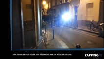 Une jeune femme se fait voler son portable par un policier en civil à Paris (Vidéo)