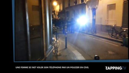 Une jeune femme se fait voler son portable par un policier en civil à Paris (Vidéo)