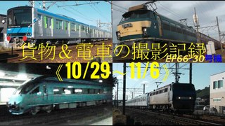 貨物＆電車の撮影記録《10/29～11/6》小田急・東武甲種輸送入り!!!