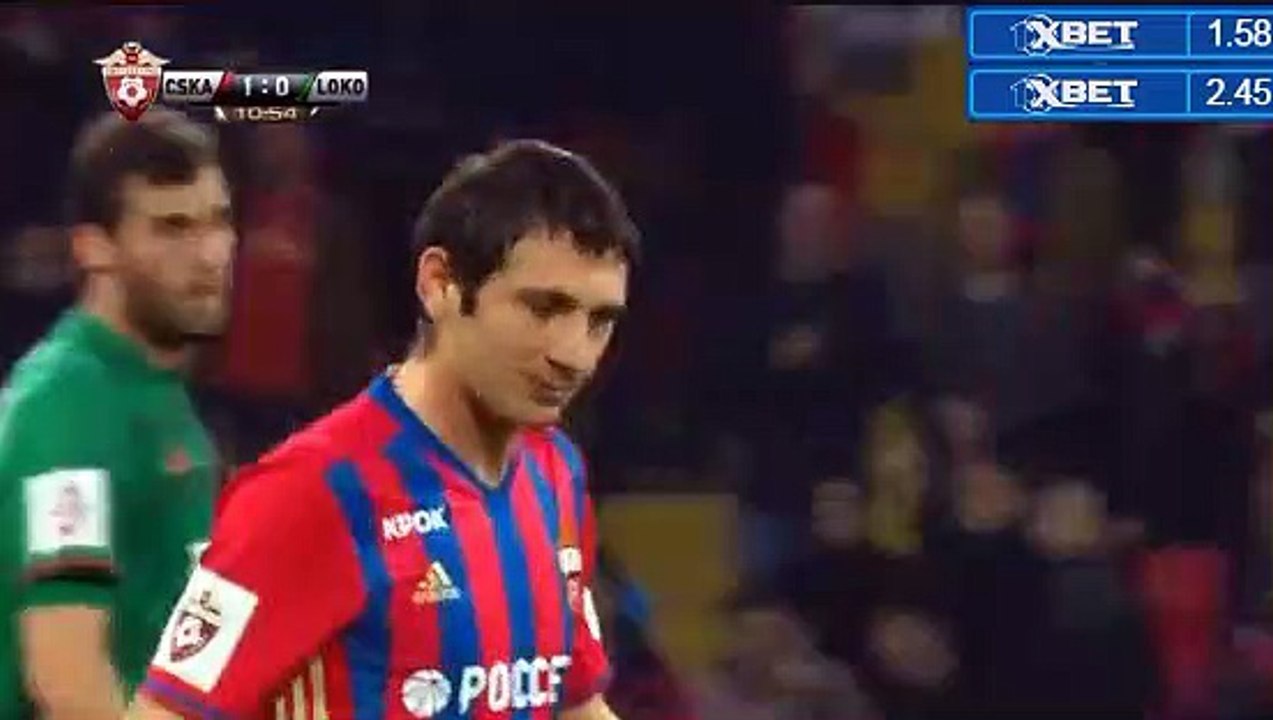 1-0 Alan Dzagoev GOAL HD - CSKA Moscow vs Lokomotiv Moscow 26.04.2017