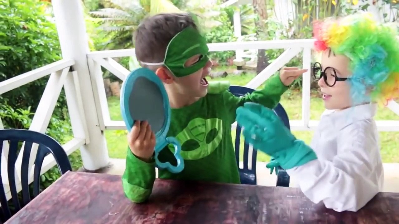 PJ MASKS IRL ROMEO PRANK Clow Hair Funny SUPERHEROS In REAL LIFE Sick Catboy Gekko Doctor Check Up