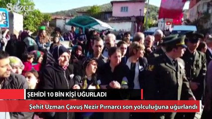 Şehidi 10 bin kişi uğurladı!