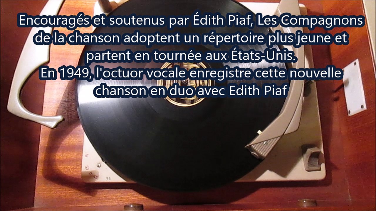 Les Compagnons de la chanson et Edith Piaf - C'est pour ca (78t Je disque je veux)