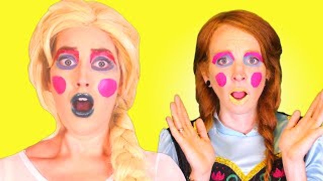 Frozen Elsa & Anna MAKEUP PROBLEMS w/ Spiderman, Kristoff, Pink Spidergirl, Maleficent & Joker :)