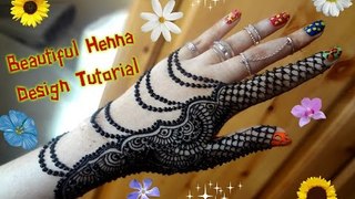 How to apply easy simple jewellery ornamental henna mehndi designs for hands tutorial eid 2017