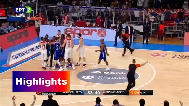 Η επίθεση Μπράουν στον Παπανικολάου - Αναντολού Εφές vs Ολυμπιακός - 26.04.2017