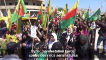 Syrie: manifestation kurde contre des raids aériens turcs