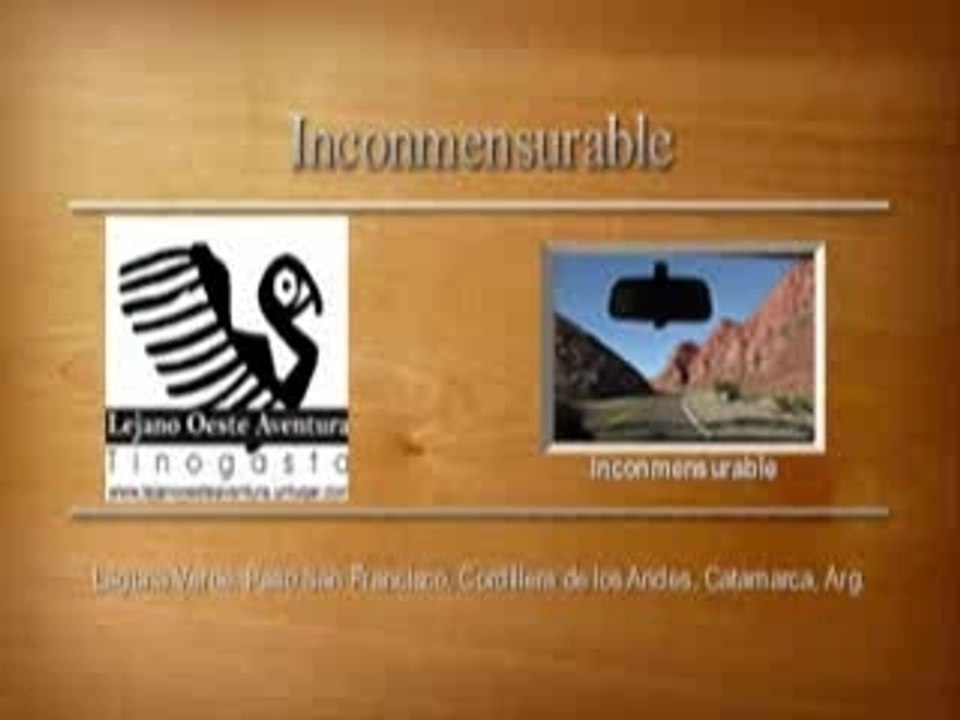 Inconmensurable