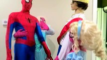 Spiderman and Frozen Elsa BREAK UP! - Pink Spidergirl, Cinderella - Superhero Superstars-N18PCI0Y