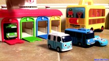 Tayo Garage Station Fire Truck Frank Disney Cars Surprise Toys ! 소방차와 타요 또봇 소방차놀이 깜짝 계란 장난감 카 디즈니카 2-IGoW