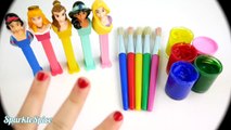 Best Learning Colors Videos for Children Disney Princess Finger Family Nursery Rhymes Microwave PEZ-iMw7w
