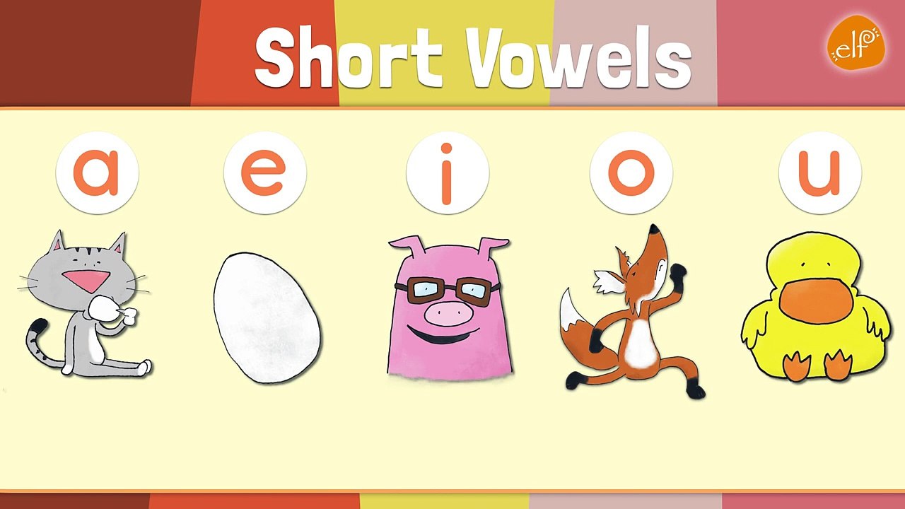 Short Vowels Chant for Kindergarten - Three Letter and Four Letter Words - ELF Kids Videos-q