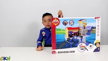 HD Fireman Sam Ocean Rescue Centre Playset Toys Unboxing And Playing Fun With Ckn Toys-uGro