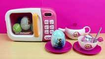 Set de desayuno y microondas de juguete con Huevos Sorpresa en español-XYLn0nY