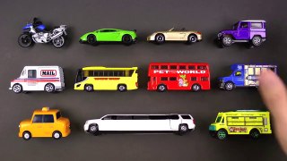 Learning Street Vehicles for Kids #2 - Hot Wheels, Matchbox, Tomica Cars and Trucks トミカ, Tayo 타요-R21