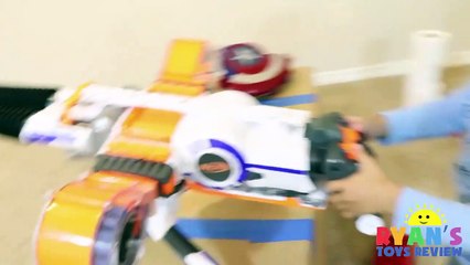 Nerf Gun War Kid vs Daddy! Protect the Fort! Family Fun Playtime with Ryan ToysReview-8zj5a2Qy2