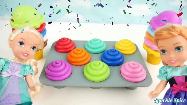 Play Doh Ice Cream Cupcakes Surprise Toys Disney Princess Toddlers Snow Marvel Avenger Hulk Eggs Toy-TMWB