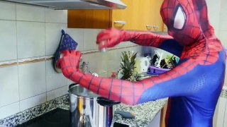 Spiderman vs Frozen Elsa & Joker Pranks w_ Princess Eats Snake & Funny Superheroes-za