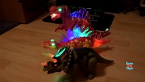 Dinosaur Walking Triceratops Light and Sound - Dinosaurs Toys For Kids-w