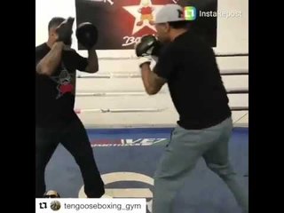 Actor Comedian Mike Epps Working Mitts With Ricky Funez - esnews boxing