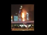 Massive Fire erupts at luxury Dubai Hotel near Burj Khalifa
