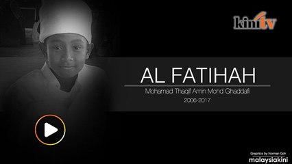 Mohd Thaqif Amin laid to rest