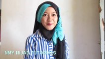 Tutorial Hijab Segi Empat Paris 2 Warna Untuk Pesta Kondangan Simple by #NMY Hijab Tutorials