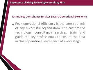 Importance of Hiring Technology Consulting Firm