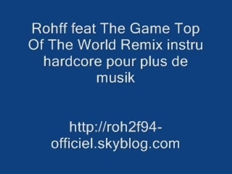 ROHFF feat the game Freestyle Pour Karim Benzema