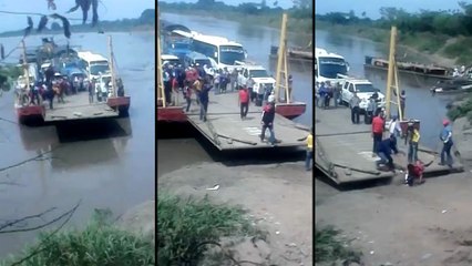 Un abruti a failli se faire écraser en descendant d'un bateau