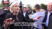 Peu avant Emmanuel Macron, Marine Le Pen avait rendu visite aux salariés Whirlpool d'Amiens