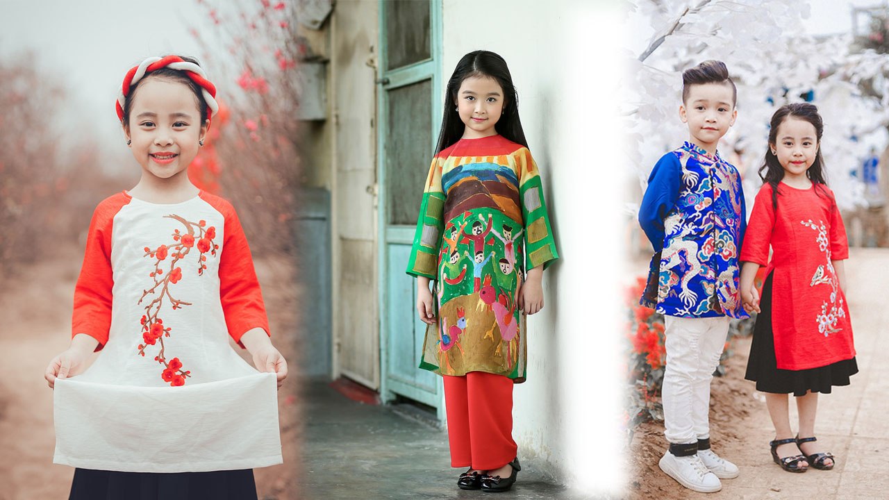 Các Kiểu Áo Dài Cho Bé Yêu Cực Đẹp Cực Dể Thương 2 – Áo Dài Cách Tân