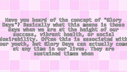 Glory Days of Marketing - What Does That Look Like?