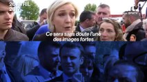 Marine Le Pen et Emmanuel Macron à l'usine Whirlpool